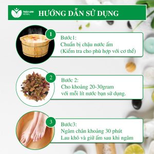 hướng dẫn sử dụng muối thảo mộc ngâm chân thảo linh herbal